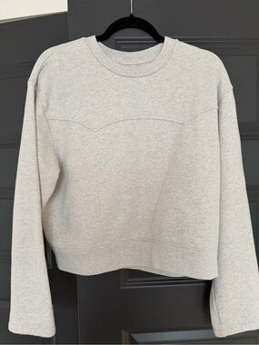 Levi's Light Gray Crewneck Sweatshirt with Curved Yoke